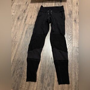 Free People Black Lace-Up Leggings